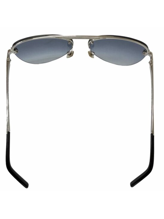 Louis Vuitton Sunglasses Clockwise Damier Teardrop Silver 60 Demo Lens Eyewear